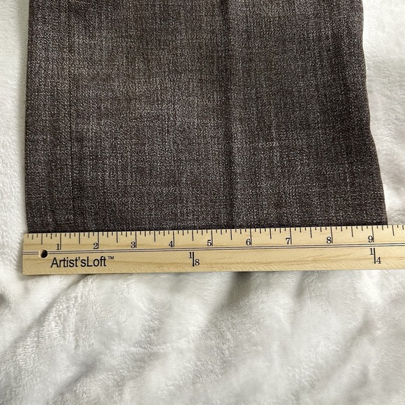 Rafaella Dress Pants Women's 10 Brown Tweed Wide Leg - Picture 4 of 7